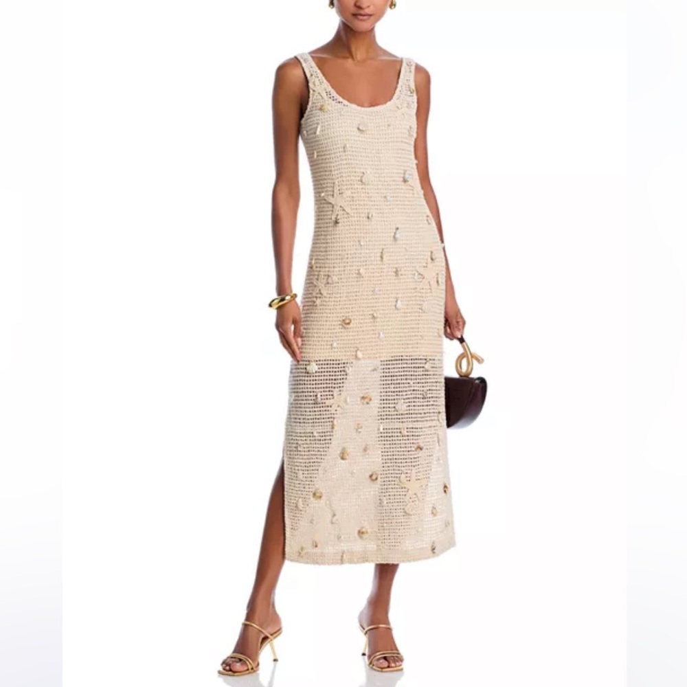 Crochet Seashell Sleeveless Maxi Dress